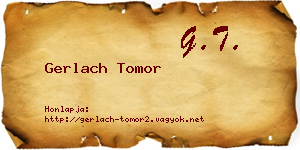 Gerlach Tomor névjegykártya