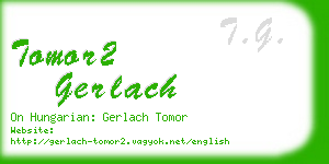 tomor2 gerlach business card